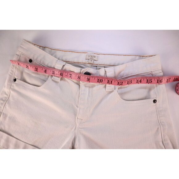 J.Crew by Stretch Denim Shorts ‎  Spandex Blend Off-White Color Size 4 - Picture 9 of 12
